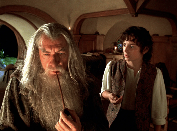 Frodon et Gandalf dans Le Seigneur des Anneaux