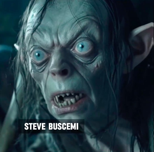 Steve Buscemi en Gollum 