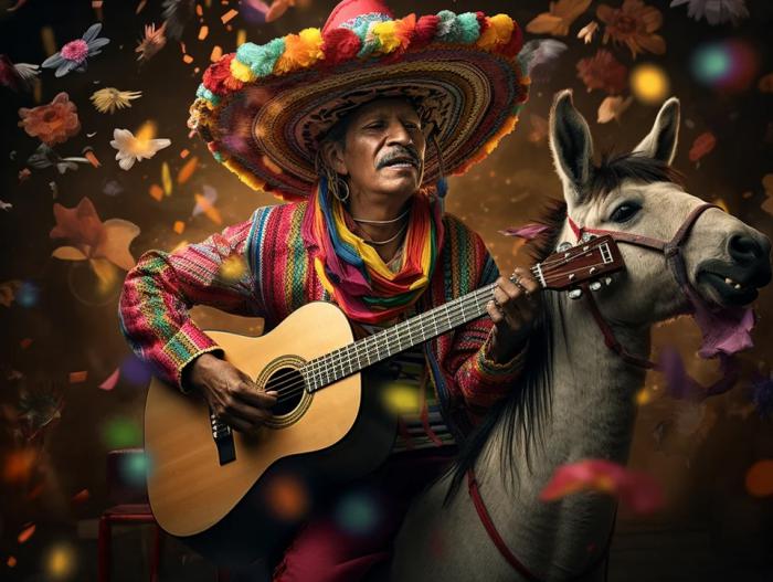 un homme du mexique avec une guitare