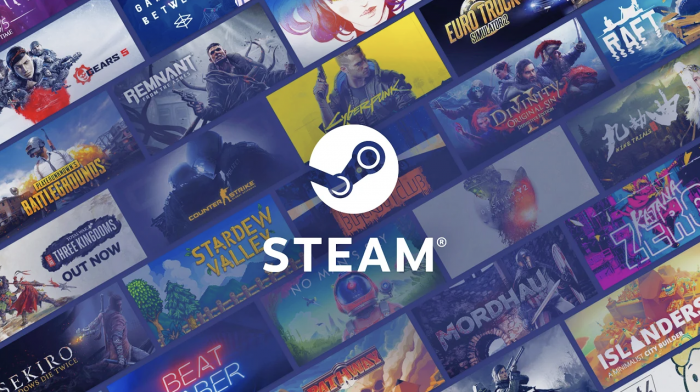 le logo de Steam sur fond d