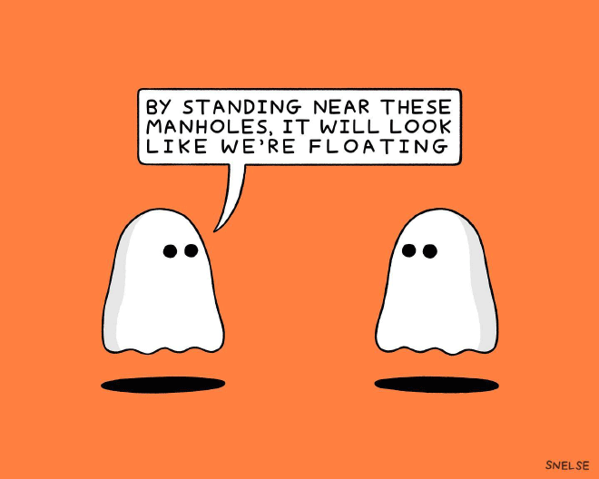 deux fantomes en train de parler