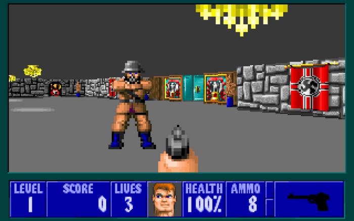 Wolfenstein 3D est le précurseur du genre FPS.