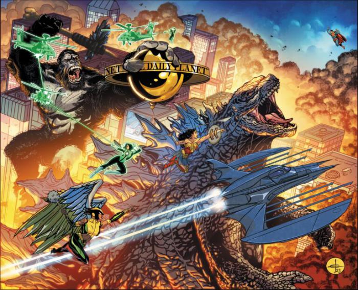 Justice League vs Godzilla vs Kong couverture