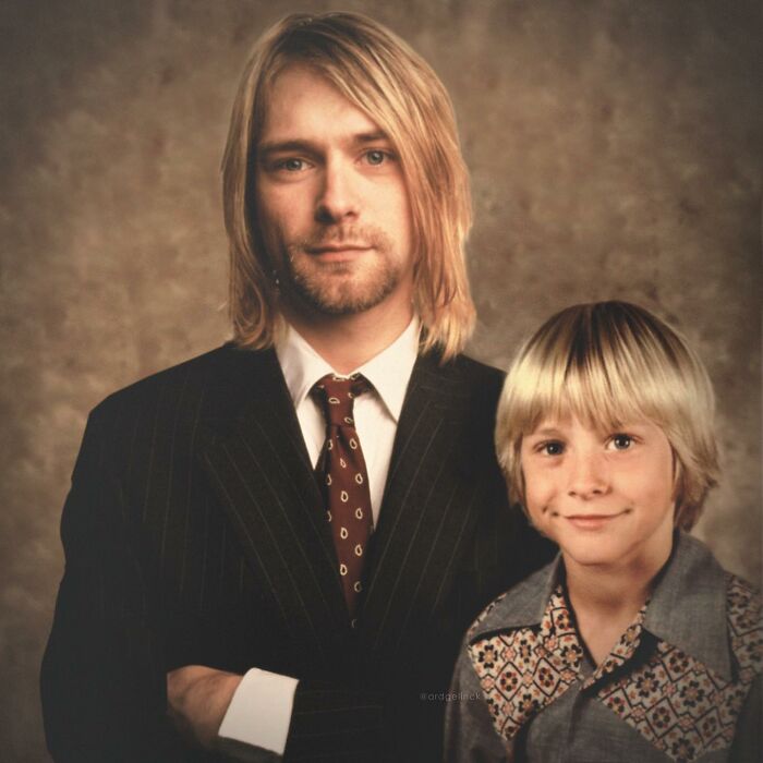photomontage de Kurt Cobain
