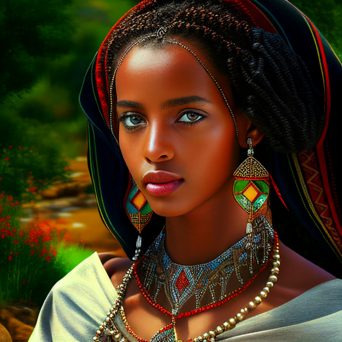 Ethiopia in female version by an ai