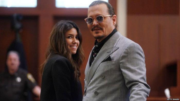 Camila Vasquez and Johnny Depp