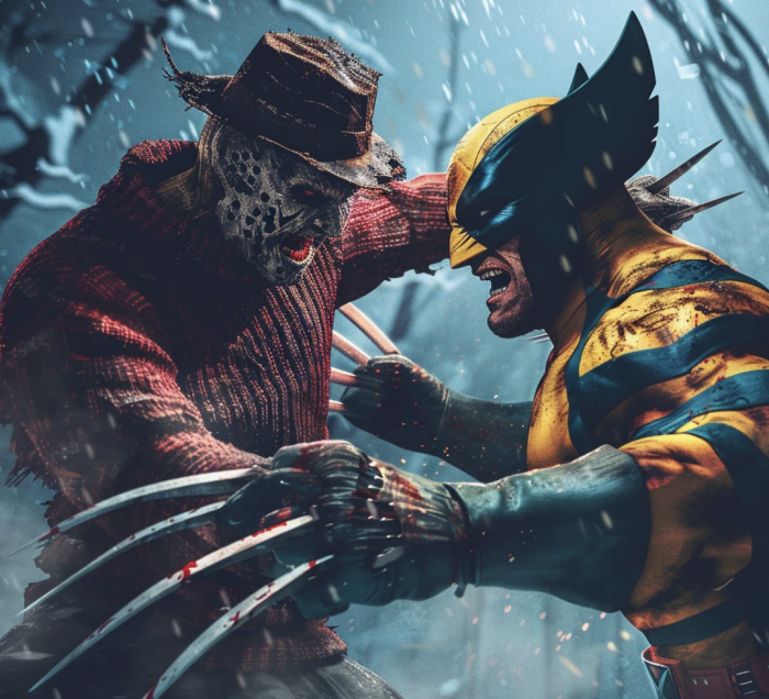 Freddy vs Wolverine  Midjourney