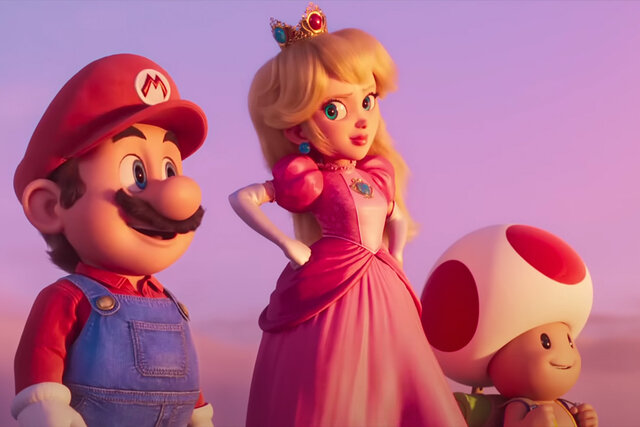 Mario film toad et peach