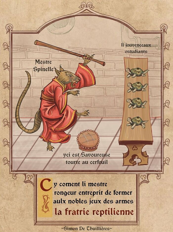 Affiche médiévale Les Tortues Ninja
