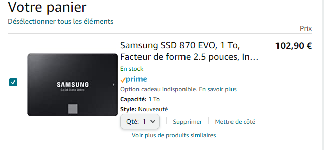 Soldes Samsung : le disque SSD 1To 2.5 en réduction à -38