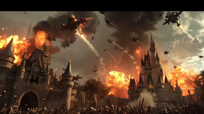 Largage de bombe sur Disneyland 