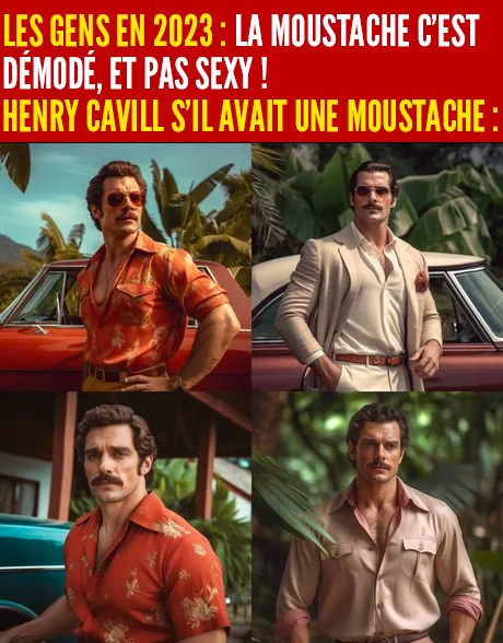 Henry Cavill avec une moustache